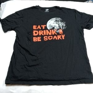 Eat Drink and be scary mens large t-shirt